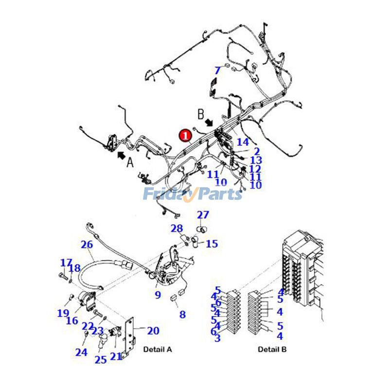 【xinjp】カリテ 8点 Wiring Harness 207-06-76511 for Komatsu Excavator PC350HD-8
