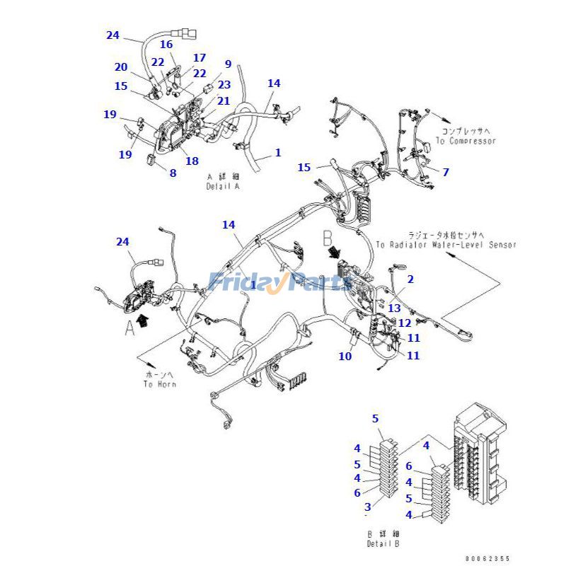 Wiring Harness for Excavator