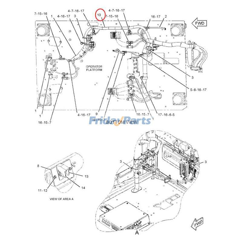 Wiring Harnesserpillar CAT 323D for Excavator