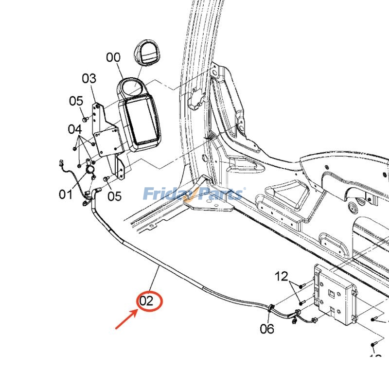 Arnés de cableado 4708451 para motores John Deere 4045, 6068, 6090 y 6135 para excavadoras 130GLC, 160GLC, 210GLC, 300GLC, 350GLC, 470GLC y 870GLC Para JOHN DEERE