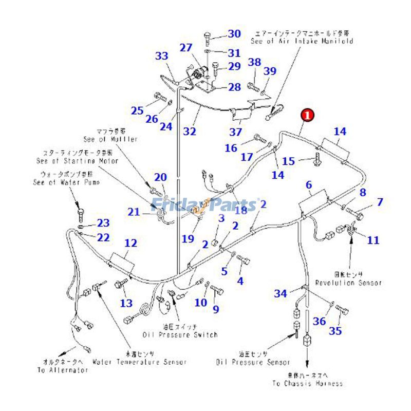 Arnés de cableado 6152-82-4110 para motor Komatsu SA6D125E-2 SAA6D125E-2 Excavadora PC400-6 PC400LC-6 Para KOMATSU