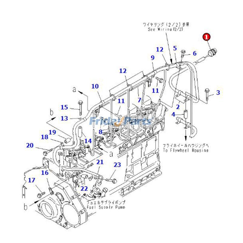  Wiring Harness SAA6D125E-3 For KOMATSU