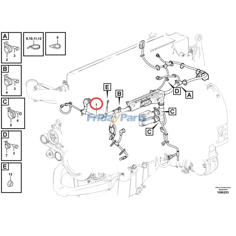 FridayParts Kabelbaum für Knicklenker