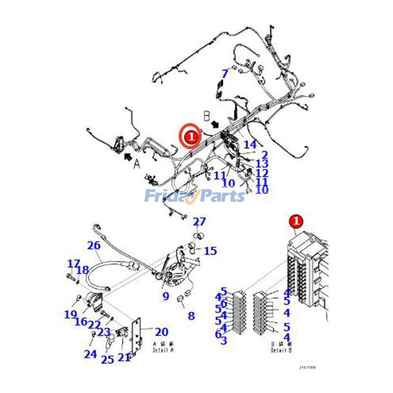 Arnés de cableado 208-06-76710 para excavadora Komatsu PC400-8 PC450-8R PC500LC-8 Para KOMATSU