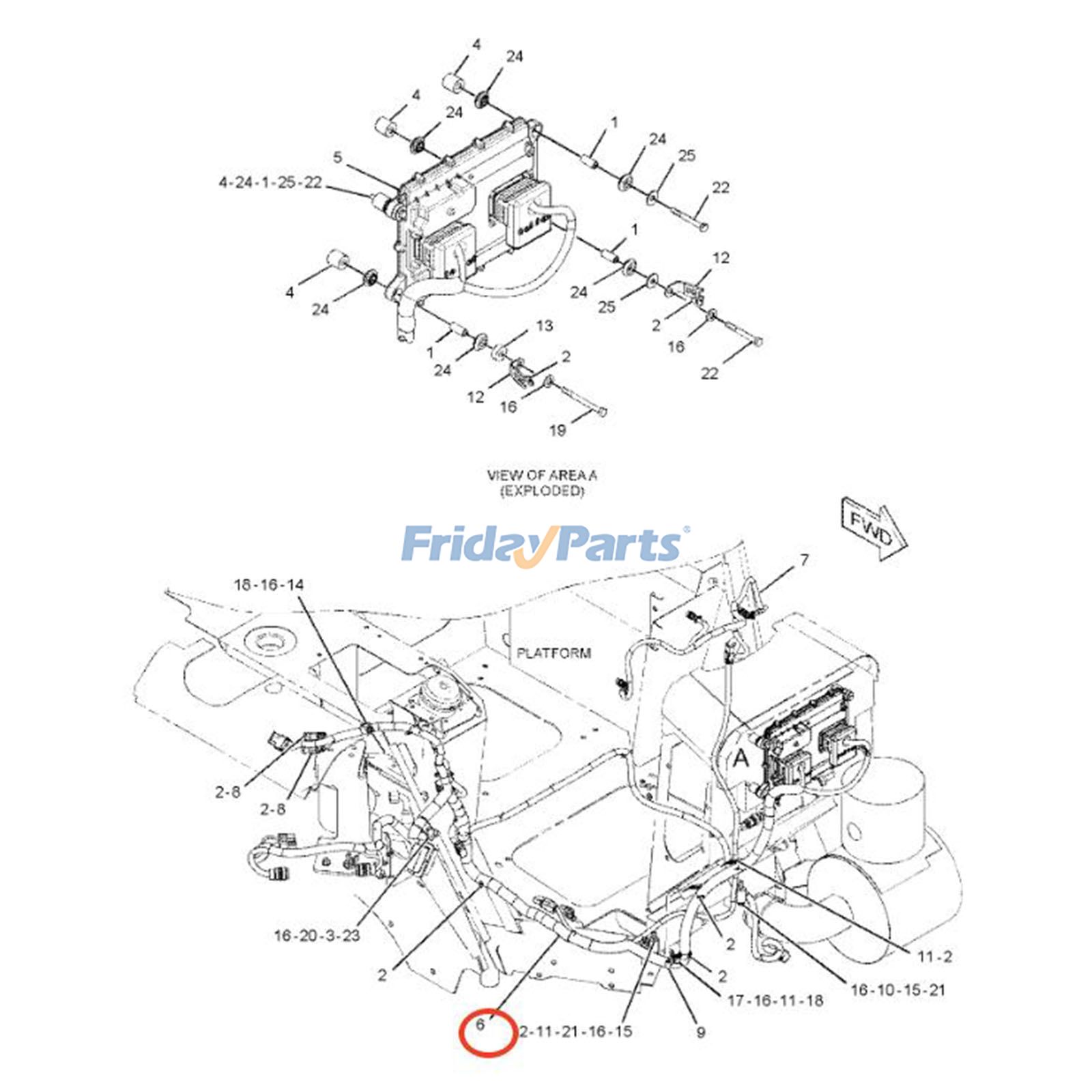 Arnés de cableado 249-6615 para motor Caterpillar CAT 3126B Tractor D5N D6N Para CAT