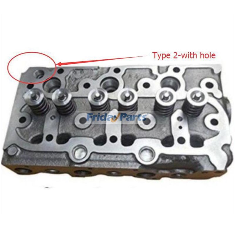 Culata completa con válvulas y kit de juntas para motor D850 D850-B para Kubota B1-14 B1-15 B6200-DJ B1550D B1550E B1550HST-D B1550HST-E B6200D B6200E B6200HSTD B6200HSTE de FridayParts