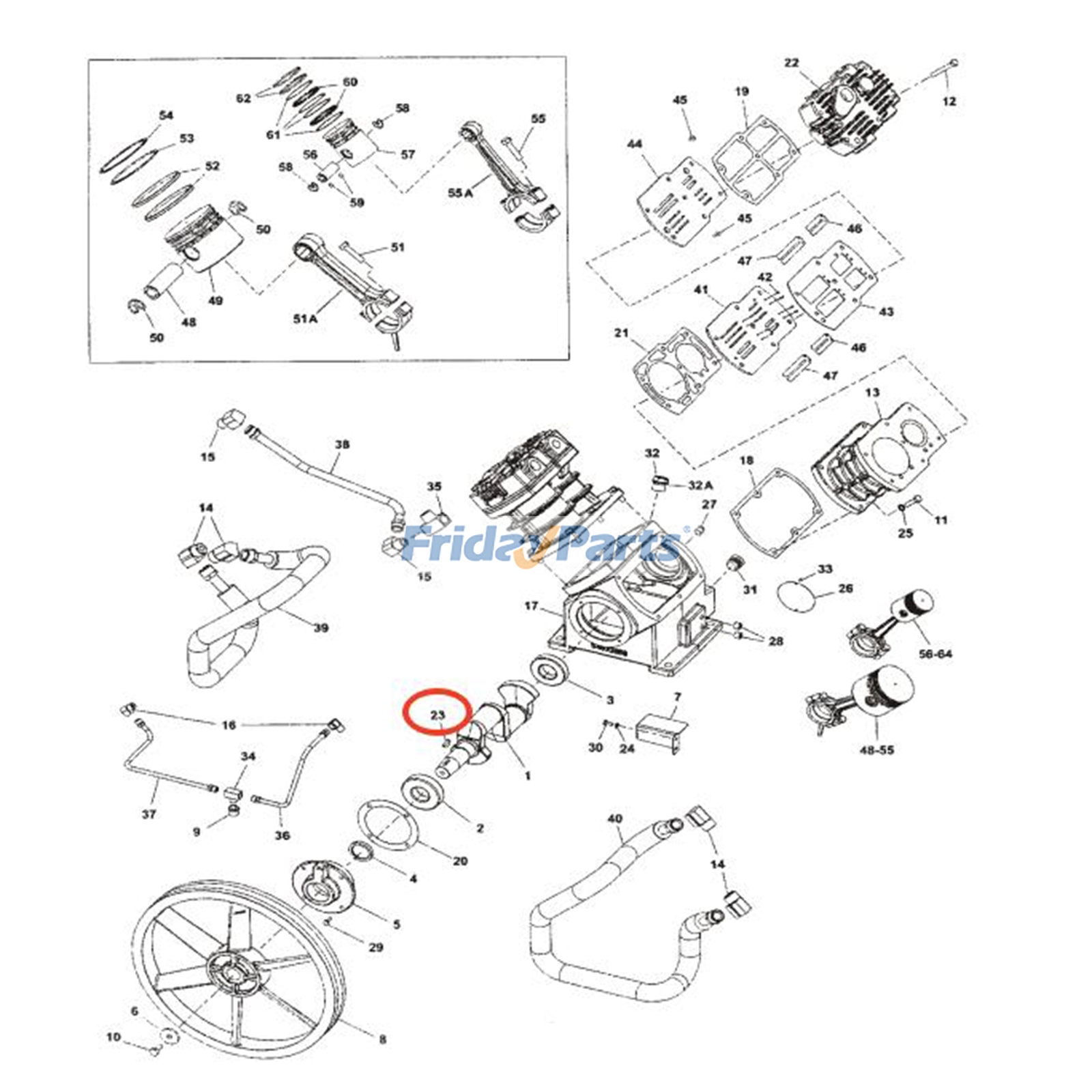 Woodruff Key for Air Compressor