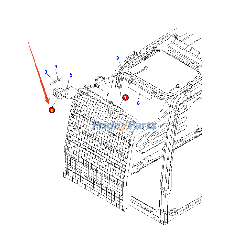 FridayParts Arbeitsleuchtenbaugruppe