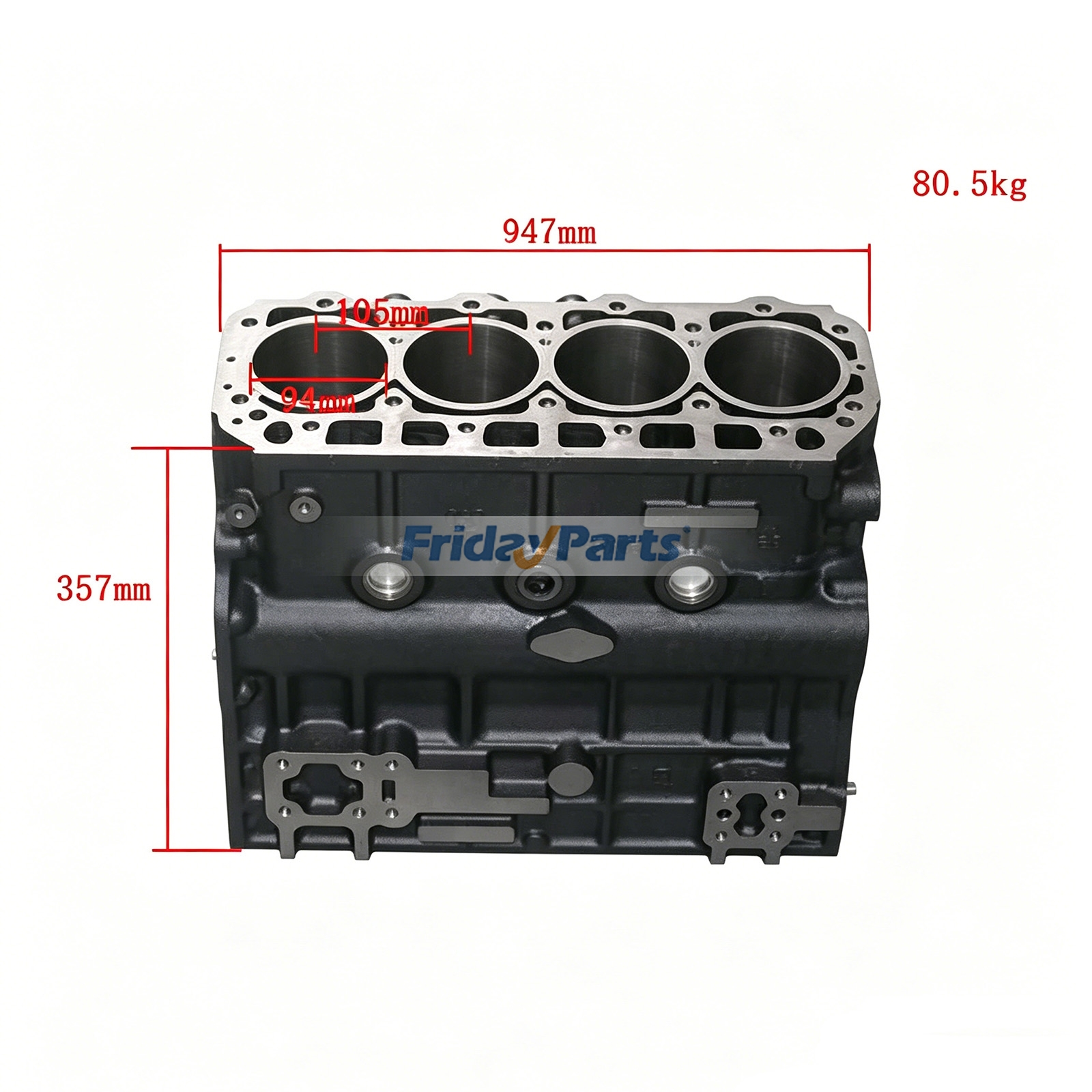 Bloco de cilindros para motor Yanmar 4TNV94 4TNV94L para Motor,Escavadora 