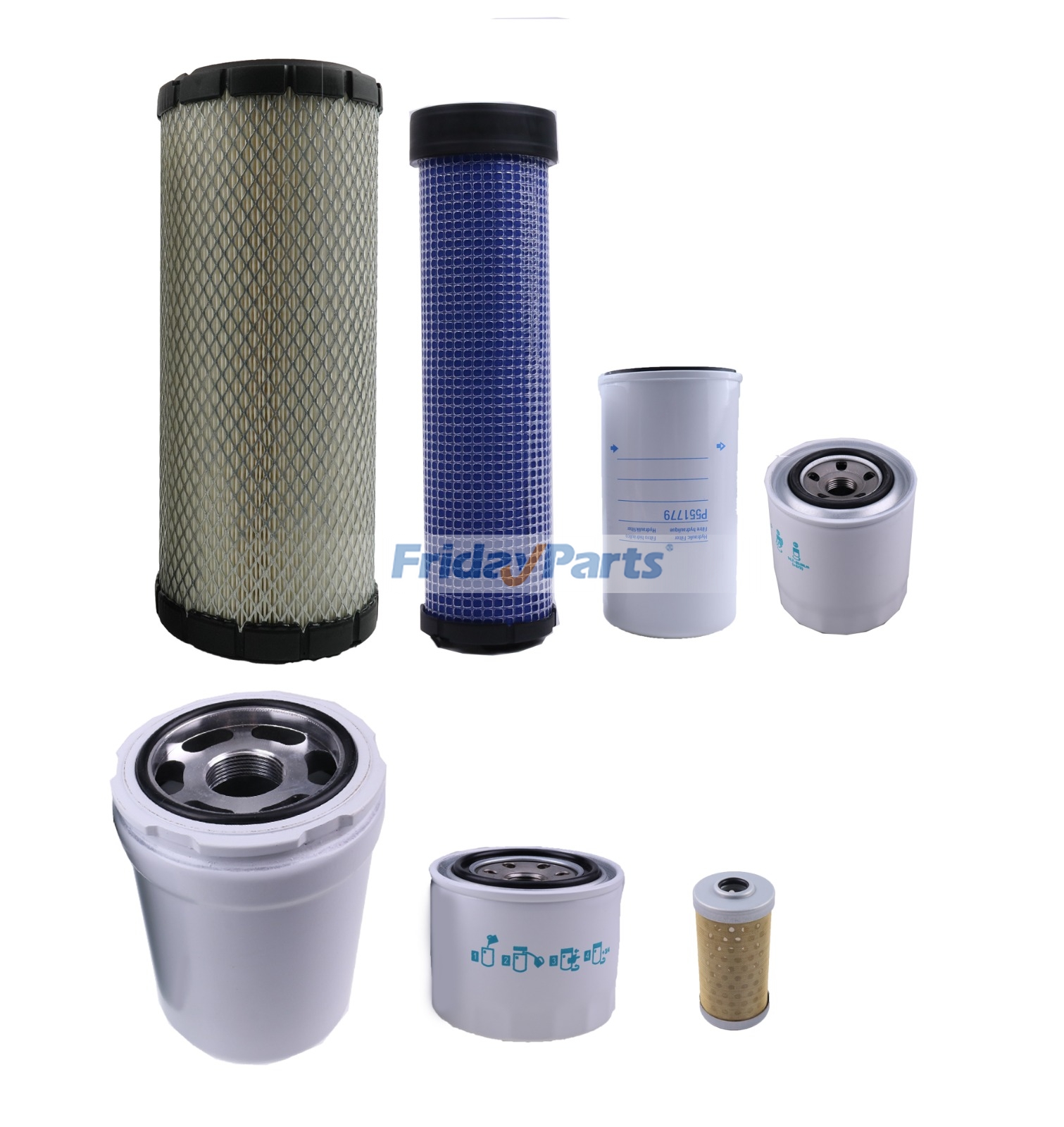 Filter Kit 1J800-43172 1G311-43380 HHTA0-59900 R2401-42280 HHTA0-37710 HH164-32430 for Kubota Tractor MX4800H MX5200H MX5800H