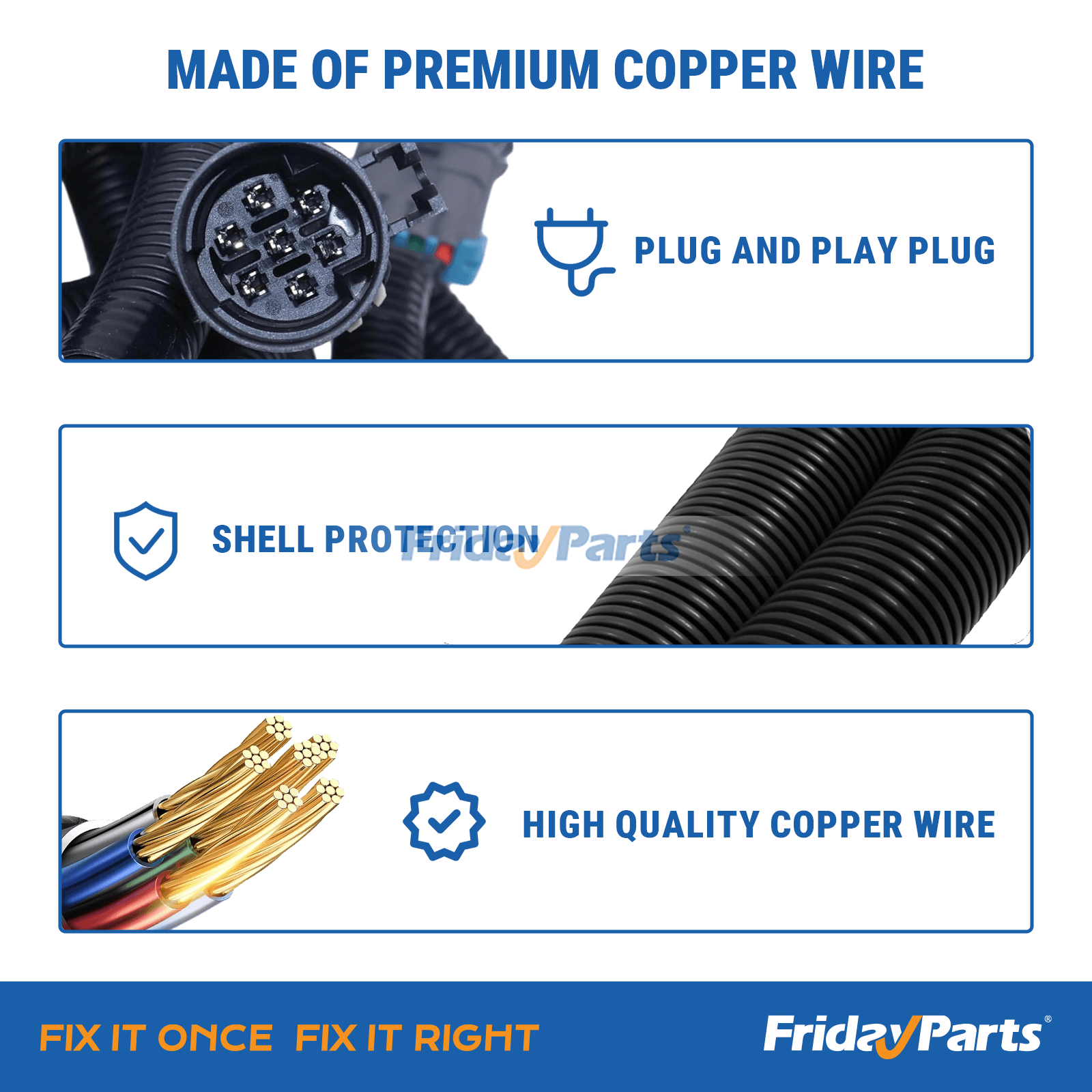 Main Wire Harness 3006724 for Buyers SaltDogg Spreader SHPE0750 SHPE1000 SHPE1500 SHPE2000 SHPE4000