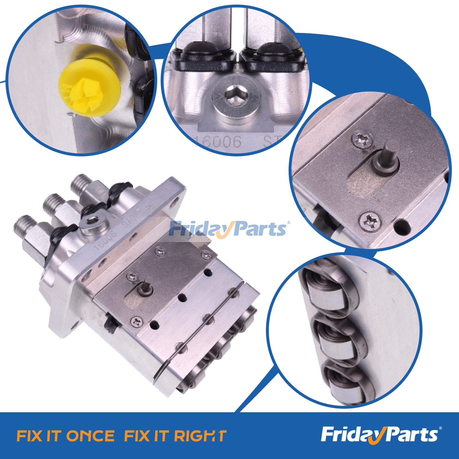 Bomba de injeção de combustível 16006-53071 para motor Kubota D902 D722 D782 FridayParts