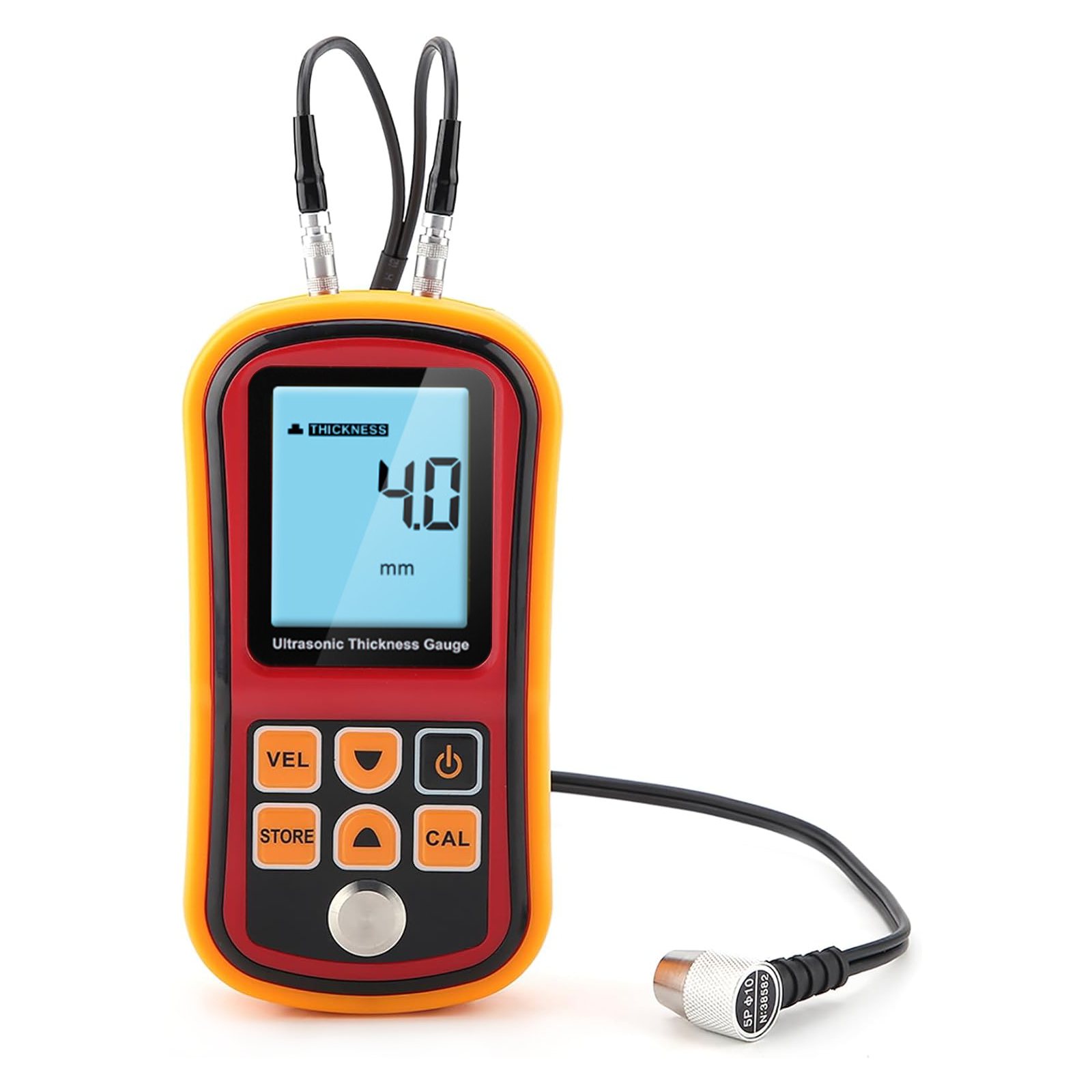 Medidor de espesor ultrasónico digital GM100 con pantalla LCD grande, medidor de velocidad de sonido, calibración automática, 5 MHz, 12-300 mm, placa de acero, plástico y cerámica, sin batería. Para OTRA MARCA