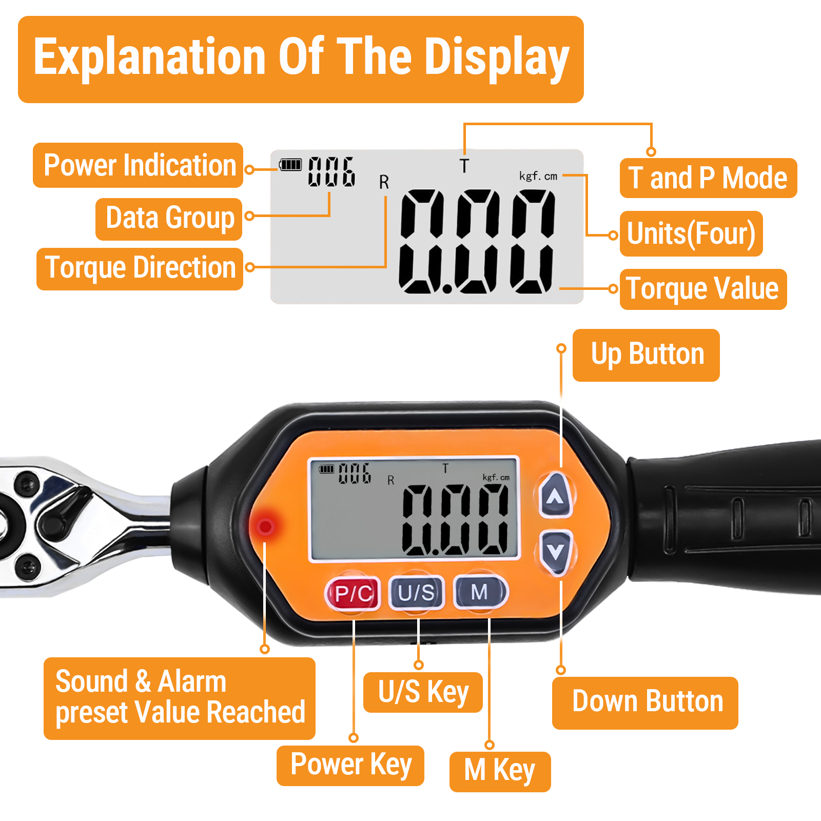 Mini clé dynamométrique numérique réversible Pour AUTRE MARQUE