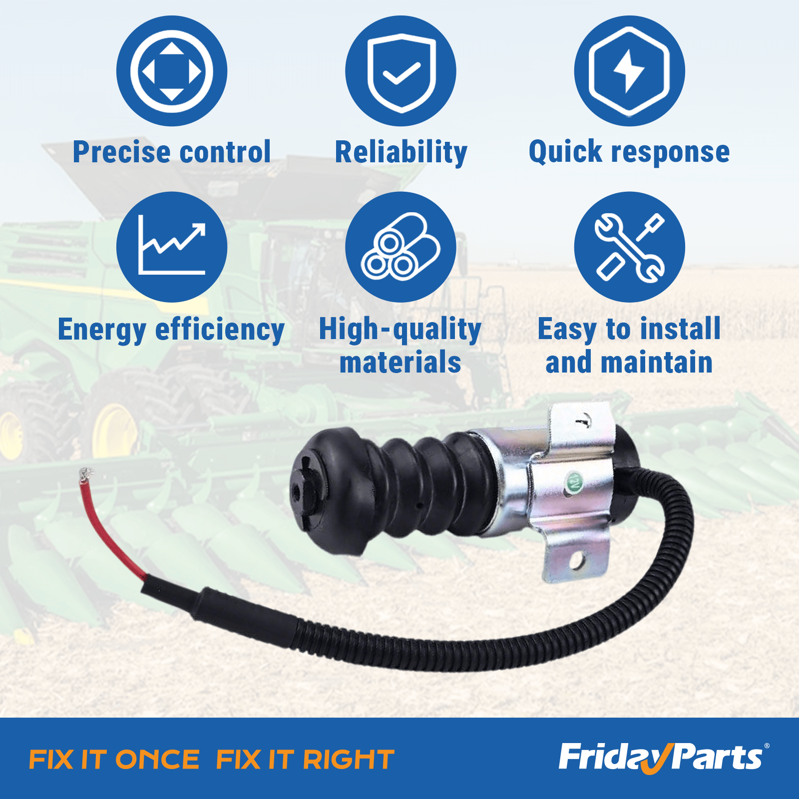 Engine 12V Stop Solenoid For Deutz