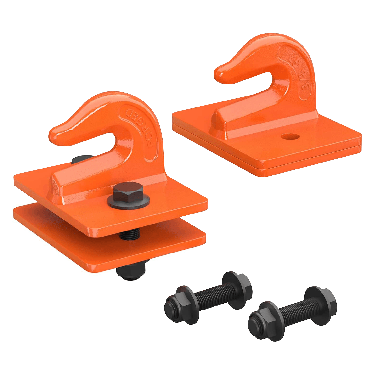 2 Pack 3/8" Tractor Bucket Grab Hook with Backer Plate for Tractor Bucket RV UTV Truck