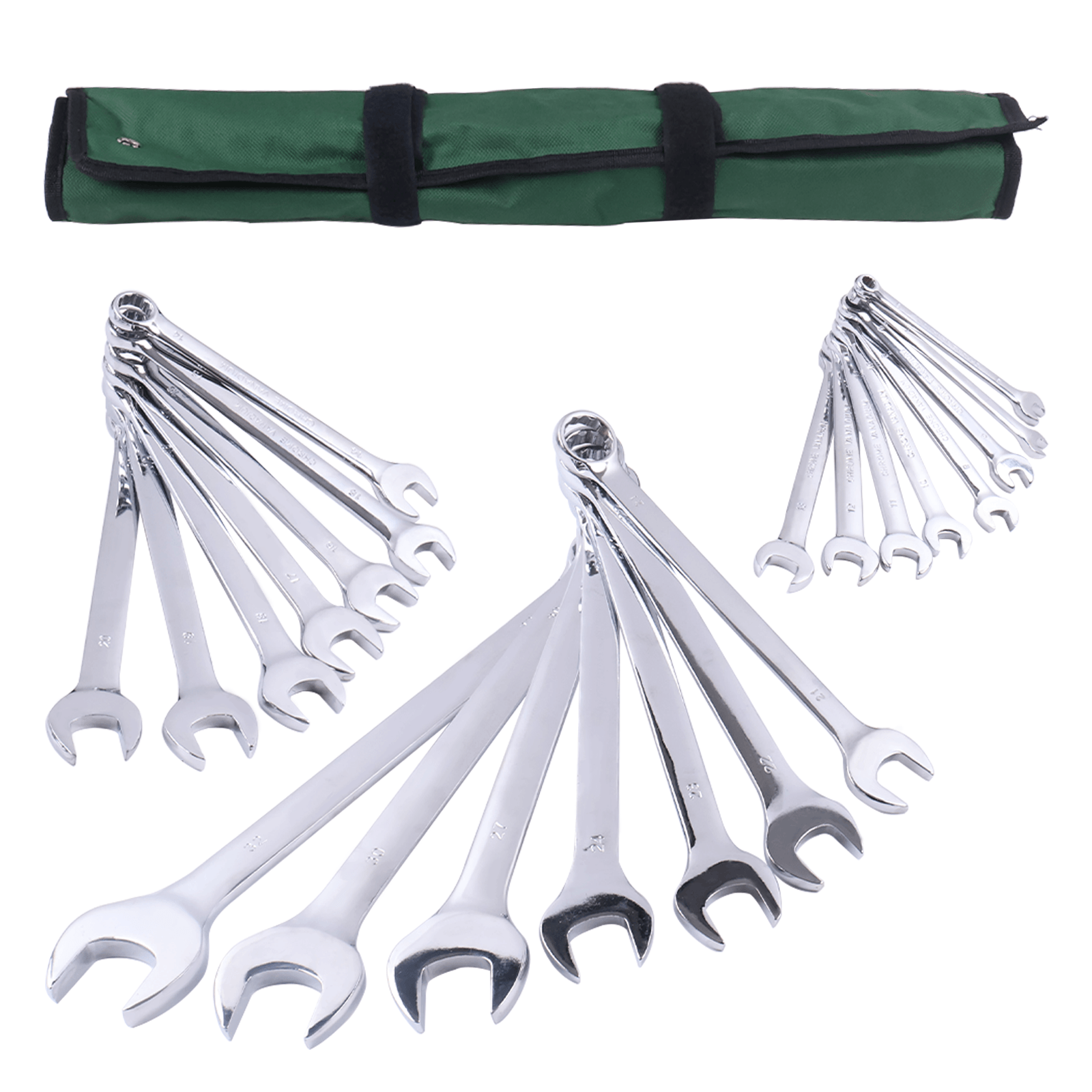 Jeu de 22 clés mixtes métriques entièrement polies John Deere TY19977