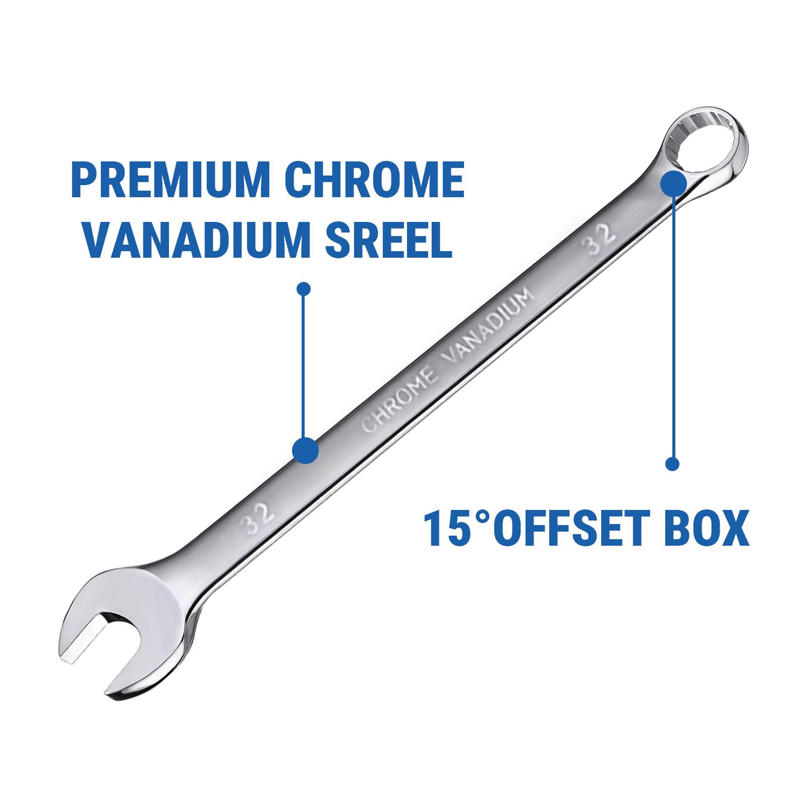 Jeu de 22 clés mixtes métriques entièrement polies John Deere TY19977pourPour JOHN DEERE
