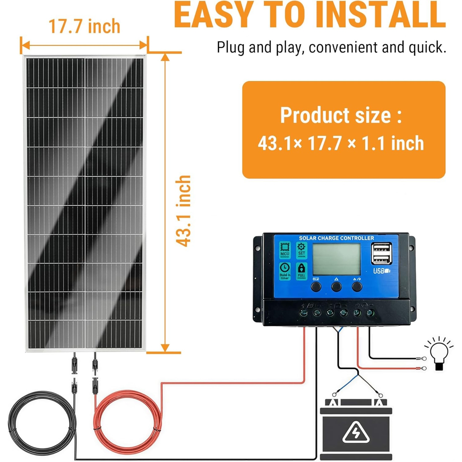 Panneau solaire monocristallin Ki de FridayParts