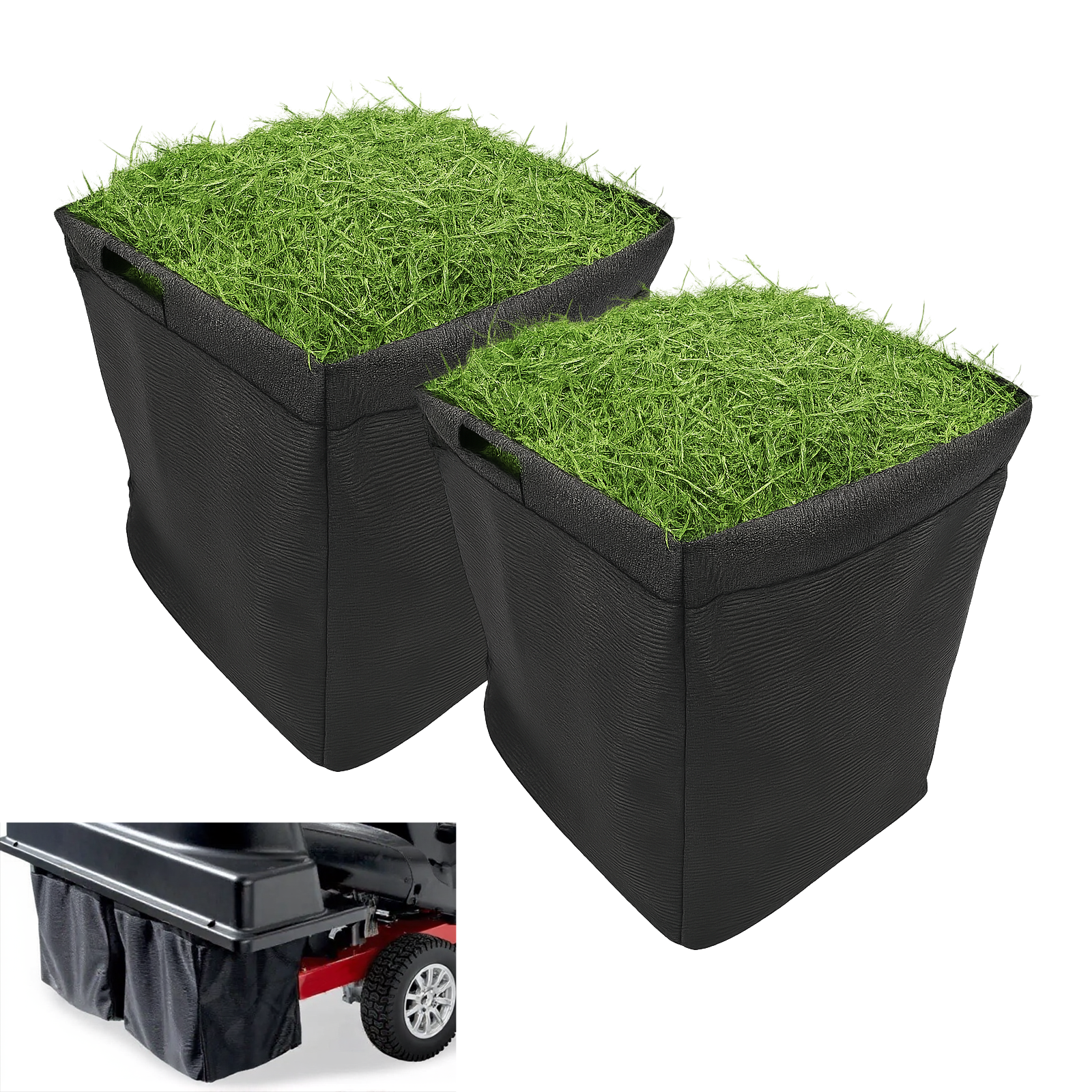 2 Pcs Grass Bag 110-6674 for Toro Zero Turn Lawnmower, Fits Model 79118, 79155, 79171, 79324, 79326, Grass Catcher Assembly for Exmark Mower 116-4764, 116-4765, 126-6336, 126-6337(Without Frame)