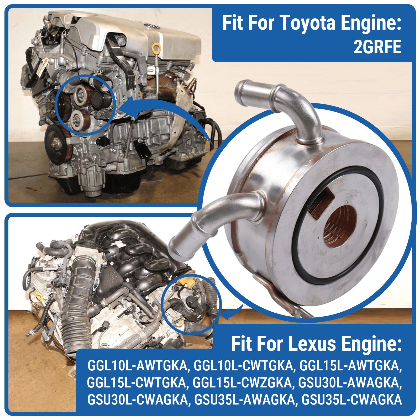 3.5L V6 Engine Oil Cooler Assembly 15710-31021 15710-31020 for 07