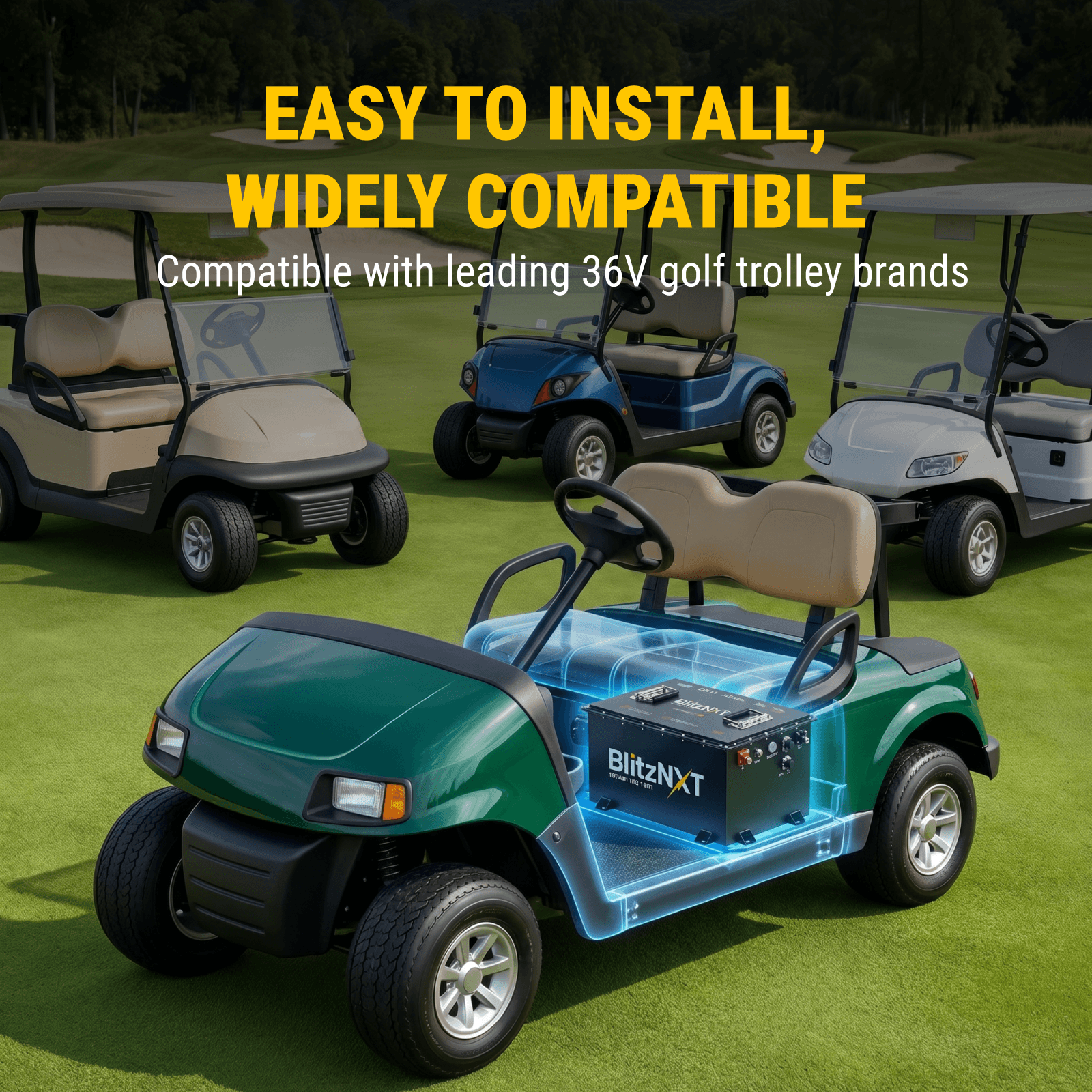 FridayParts LiFePO4 Golf Cart Battery