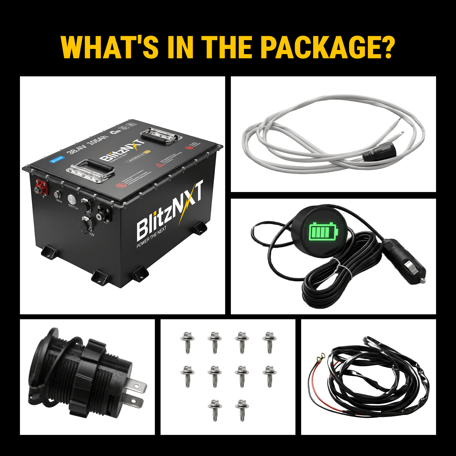 36V–48V LiFePO4 Golf Cart Battery (105Ah–150Ah) – 4000+ Cycles, Built-in BMS, Lithium Upgrade with Capacity Indicator for Golf Carts for less