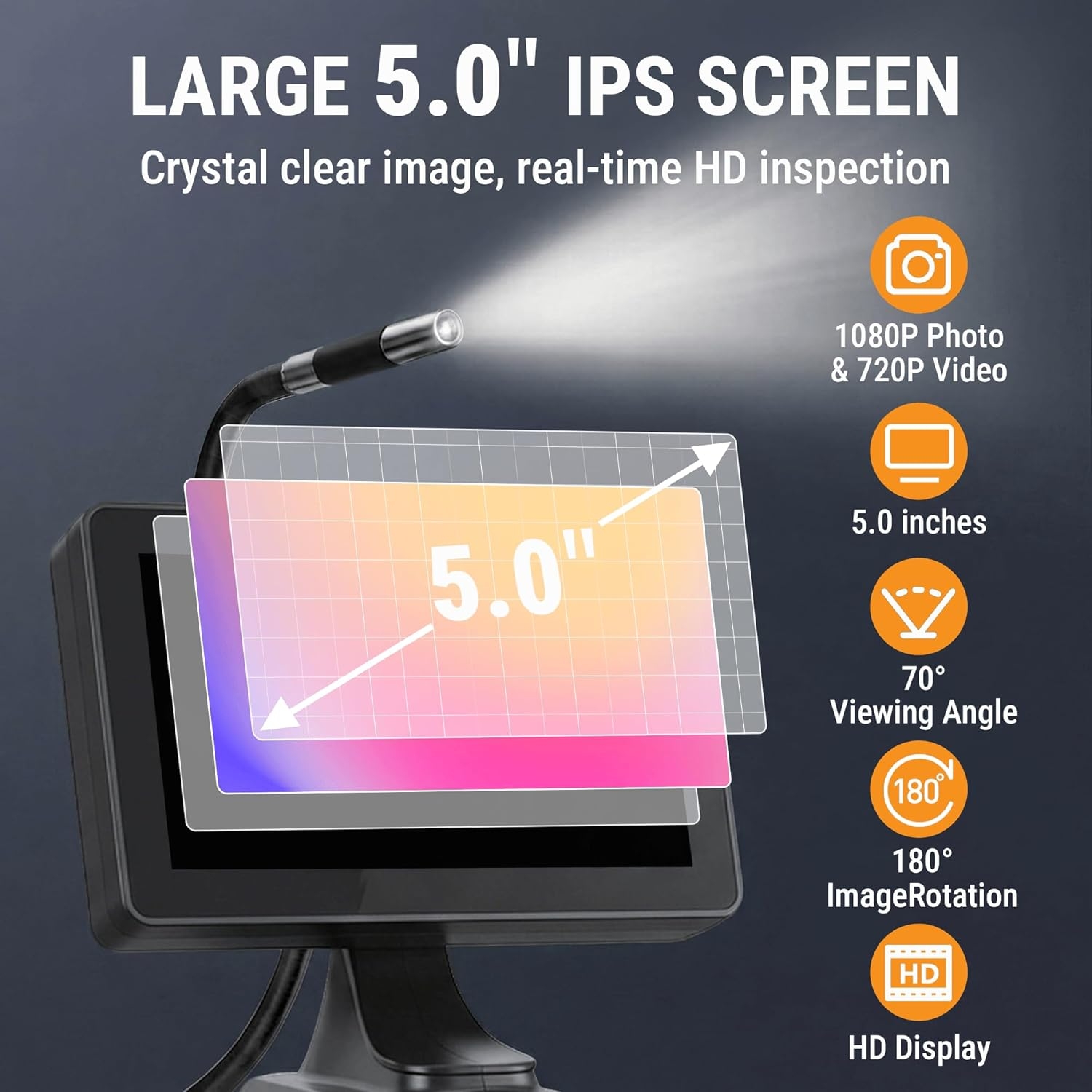 Hand & Power Tools 360° Articulating Borescope Camera