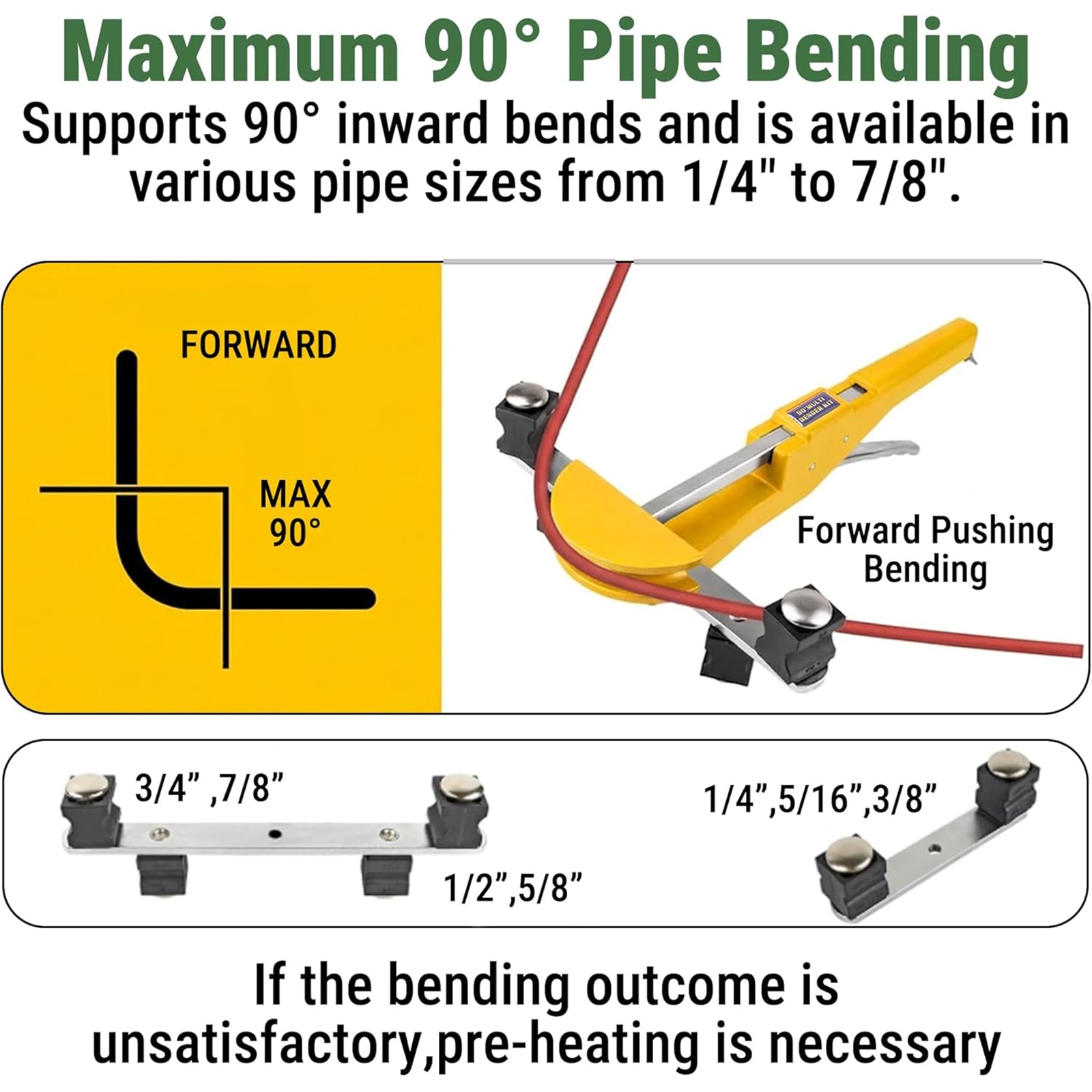 90° Ratcheting Pipe Tube Bender Set for Others