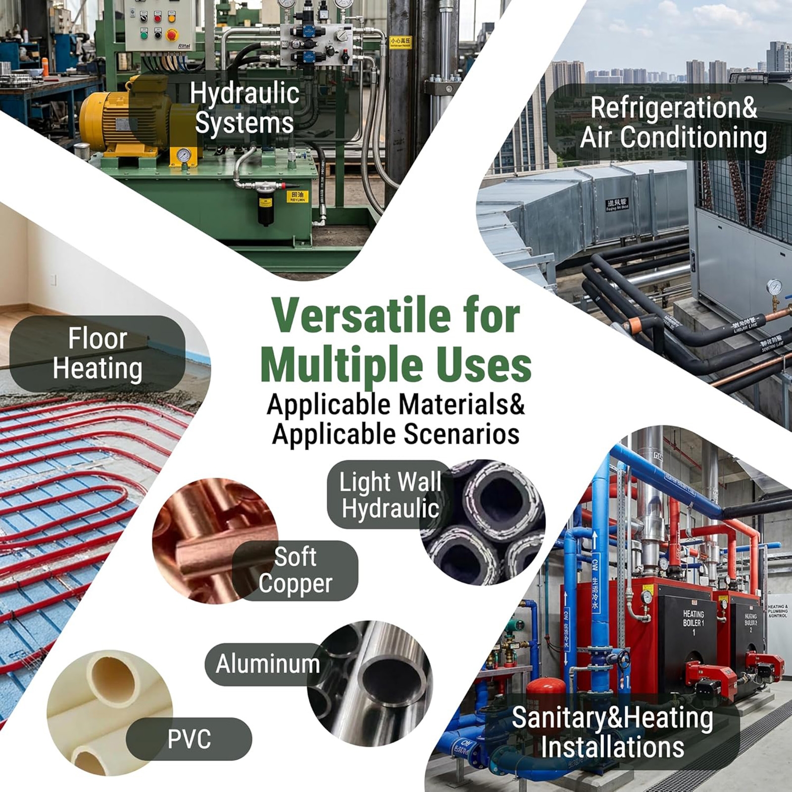 FridayParts 90° Ratcheting Pipe Tube Bender Set