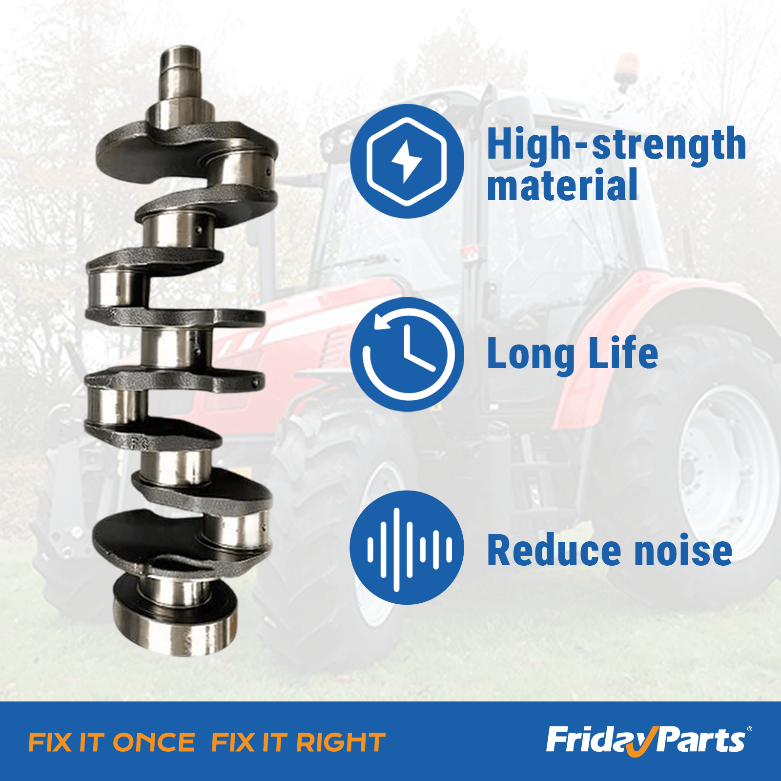  Crankshaft For Massey Ferguson