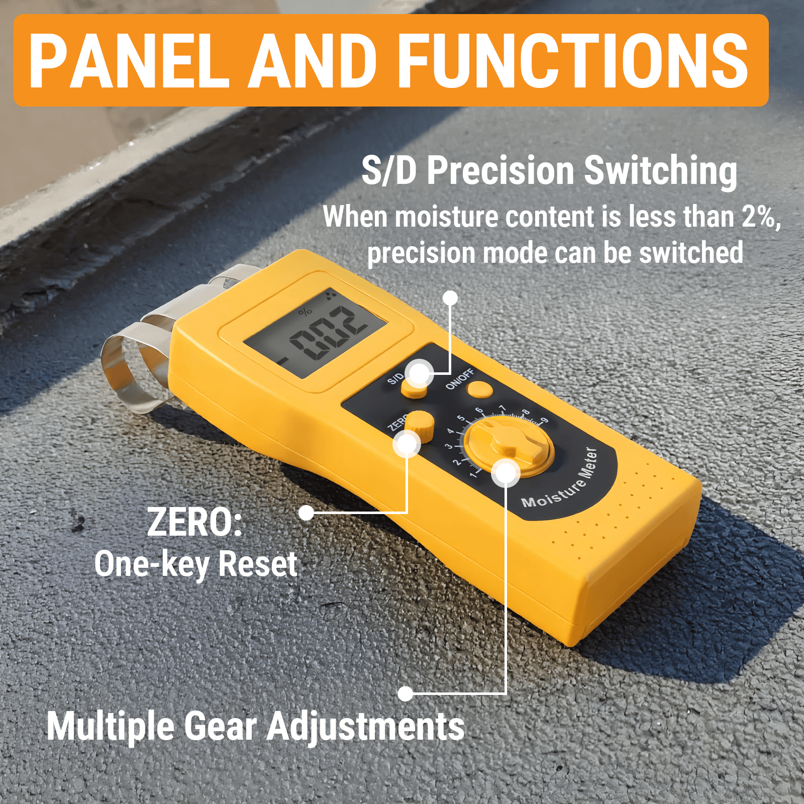 Concrete Moisture Encounter Digitales Betonmessgerät zur Messung des Feuchtigkeitsgehalts in Platten und Estrichen