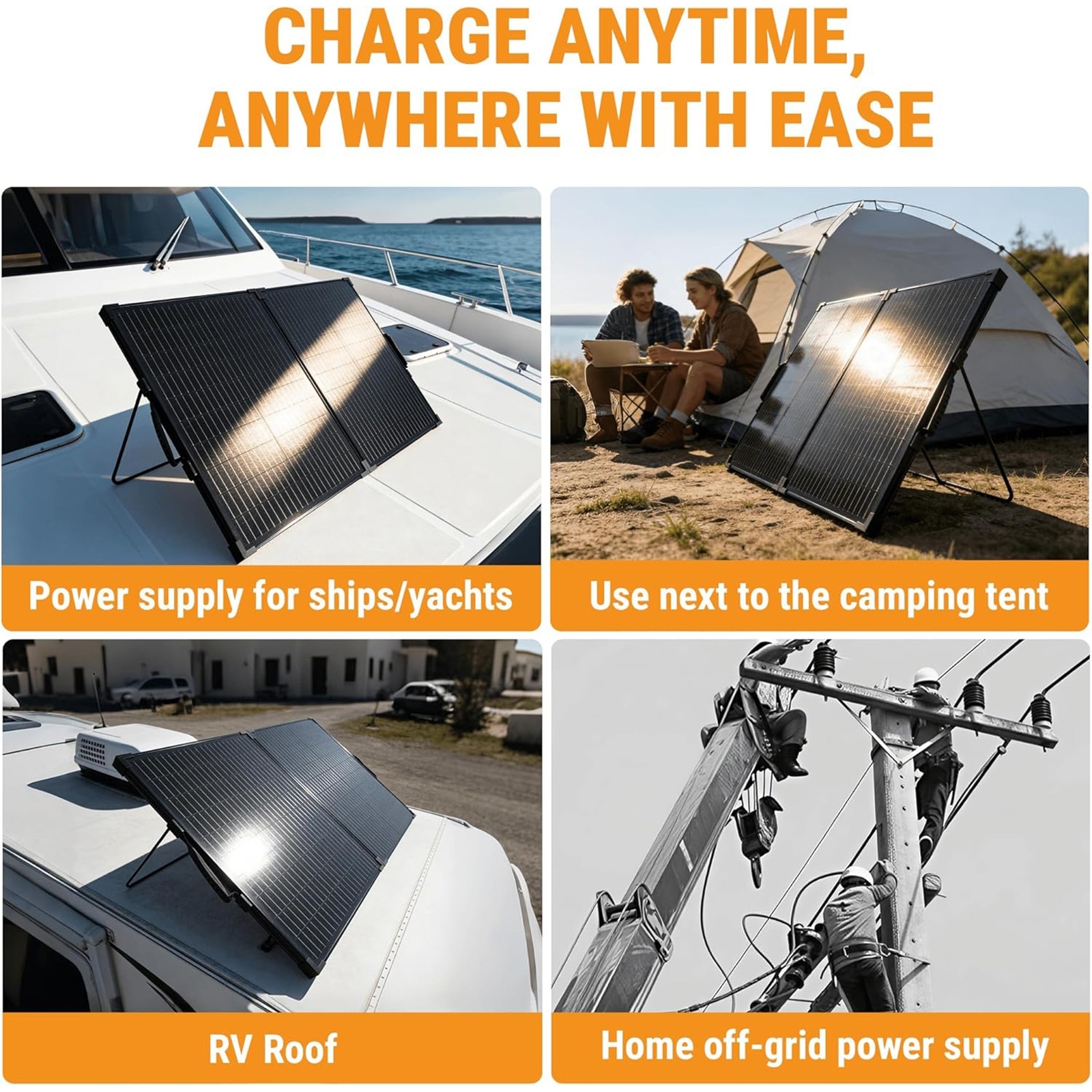 Kit de panneau solaire monocristallin pliable Pour AUTRE MARQUE