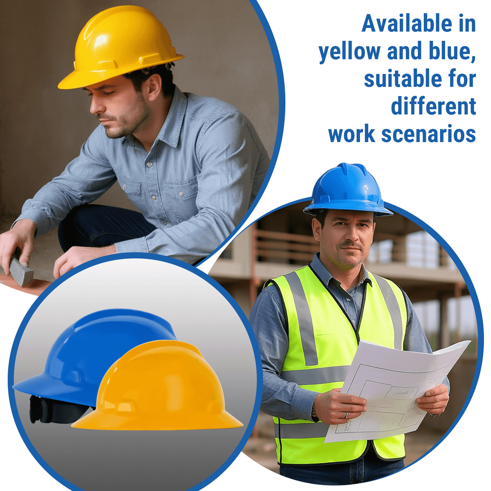 Full Brim Safety Hard Hat in Stock in China,USA