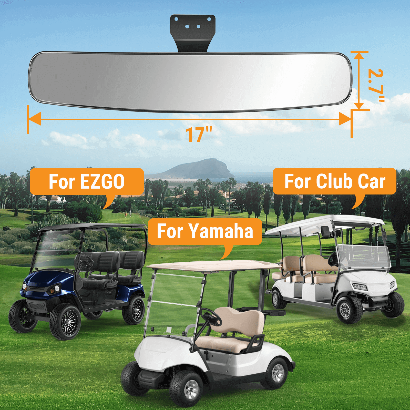 Rétroviseur Pour Club Car,Pour E-Z-GO,Pour Yamaha