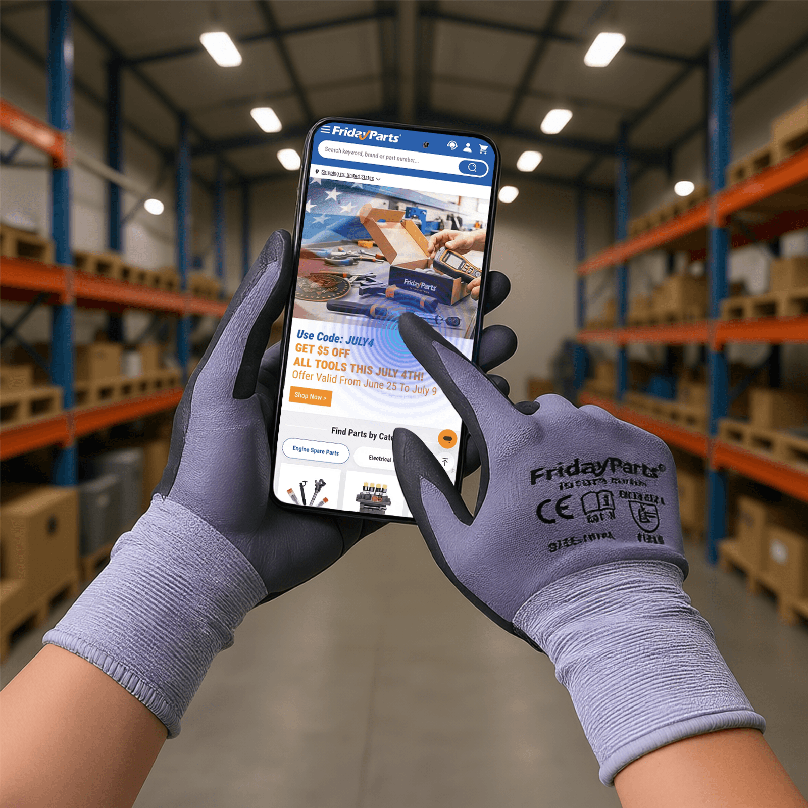 Hand & Power Tools Knitted Nylon Gloves