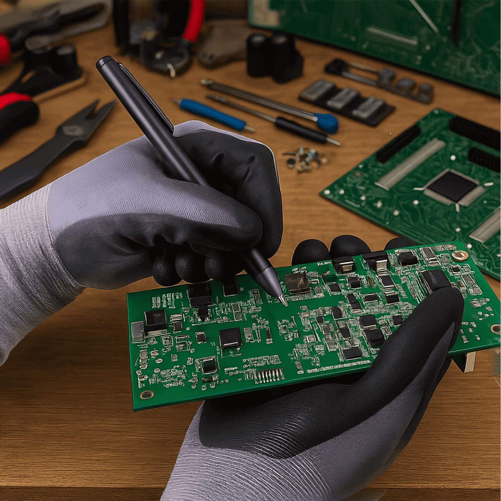 Knitted Nylon Gloves in Stock in China