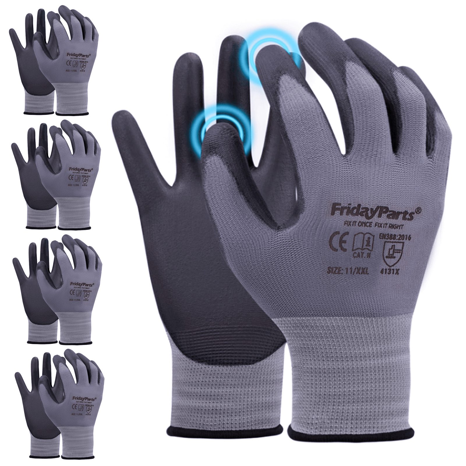 Knitted Nylon Gloves for Hand & Power Tools