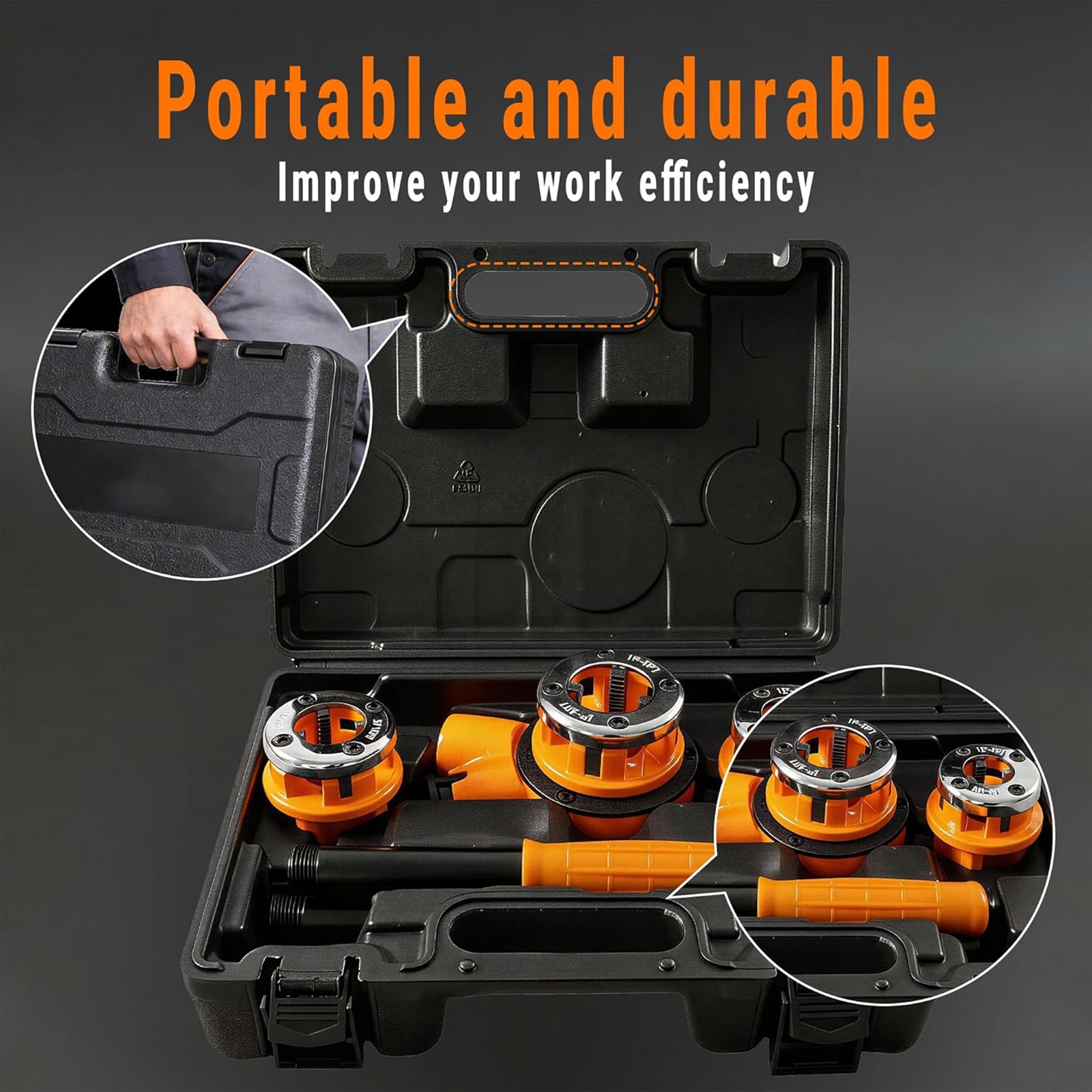 FridayParts Ratchet Pipe Threader Kit