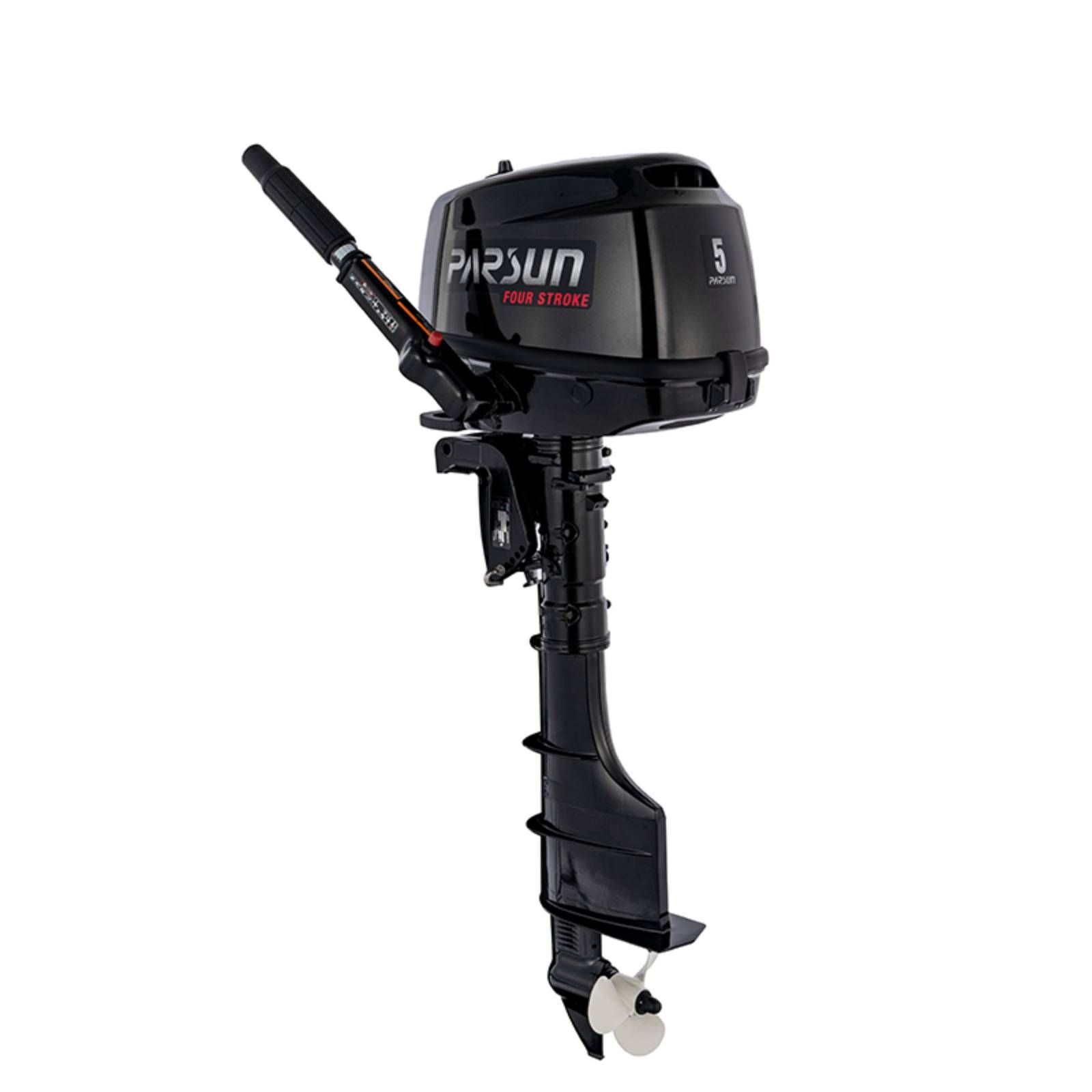 Motor fueraborda Parsun de 4 tiempos con arranque manual o eléctrico y opciones de timón o control remoto