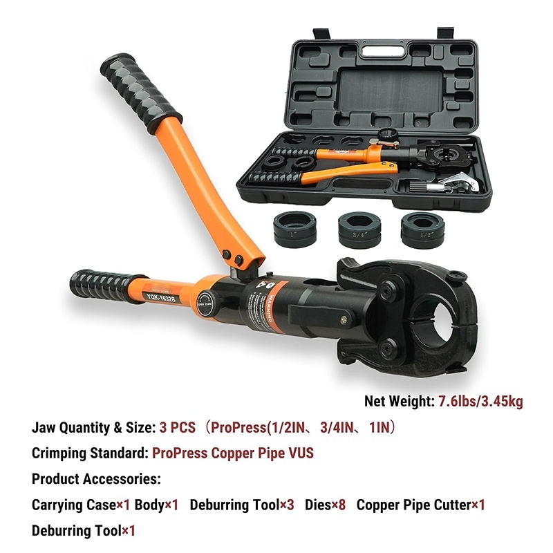 FridayParts ProPress VUS Jaw Hydraulic Pipe Crimping Tool