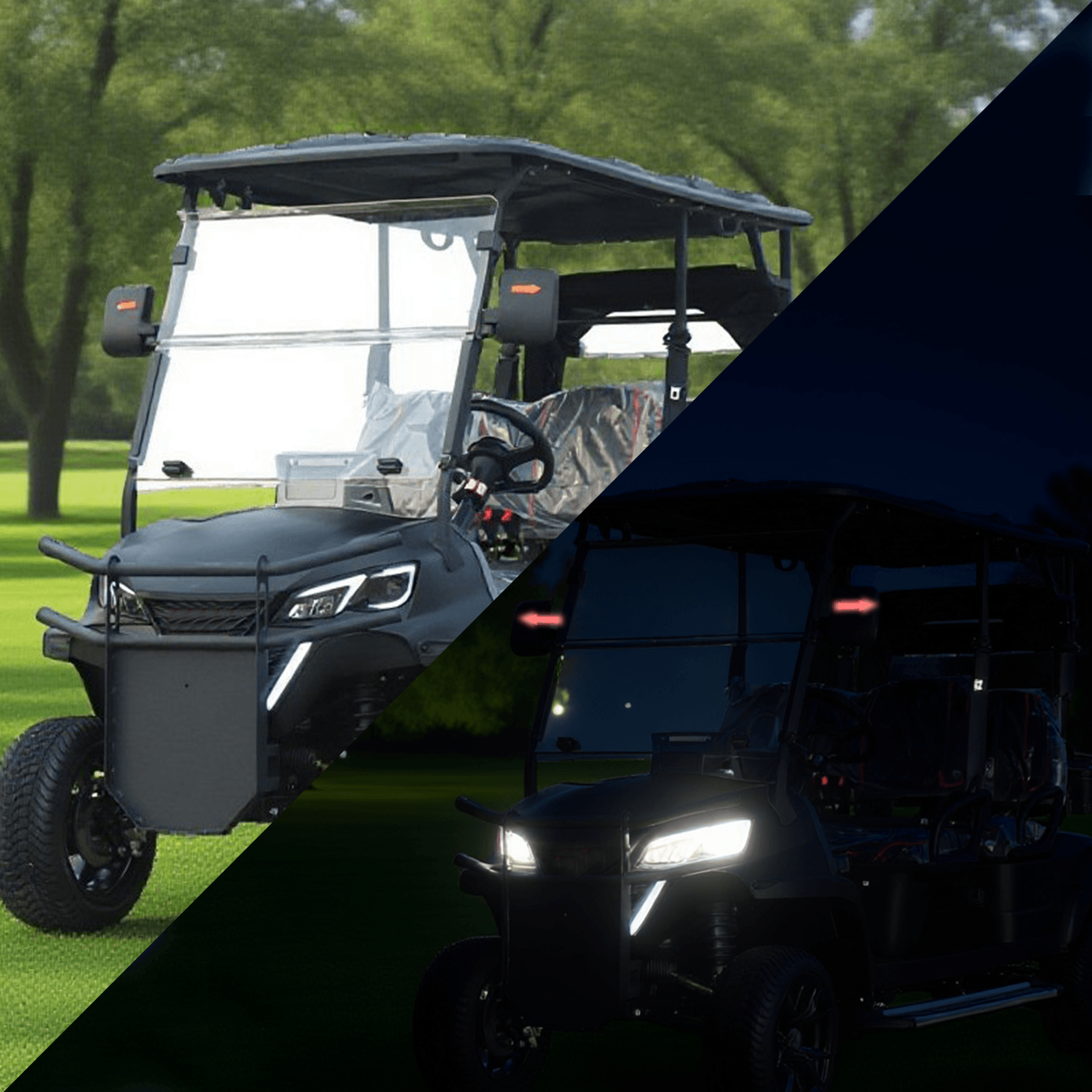 Compre Espelho retrovisor com luz de seta para carrinho de golfe Club Car EZGO Yamaha na FridayParts