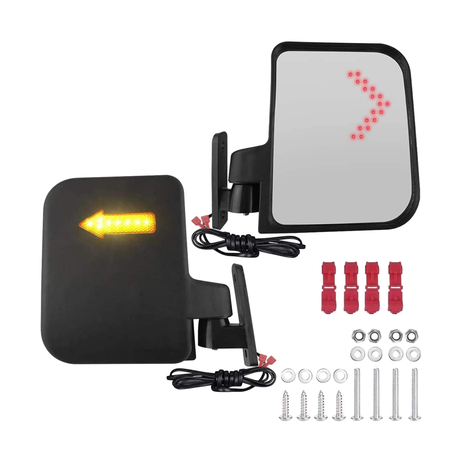 Espelho retrovisor com luz de seta para carrinho de golfe Club Car EZGO Yamaha