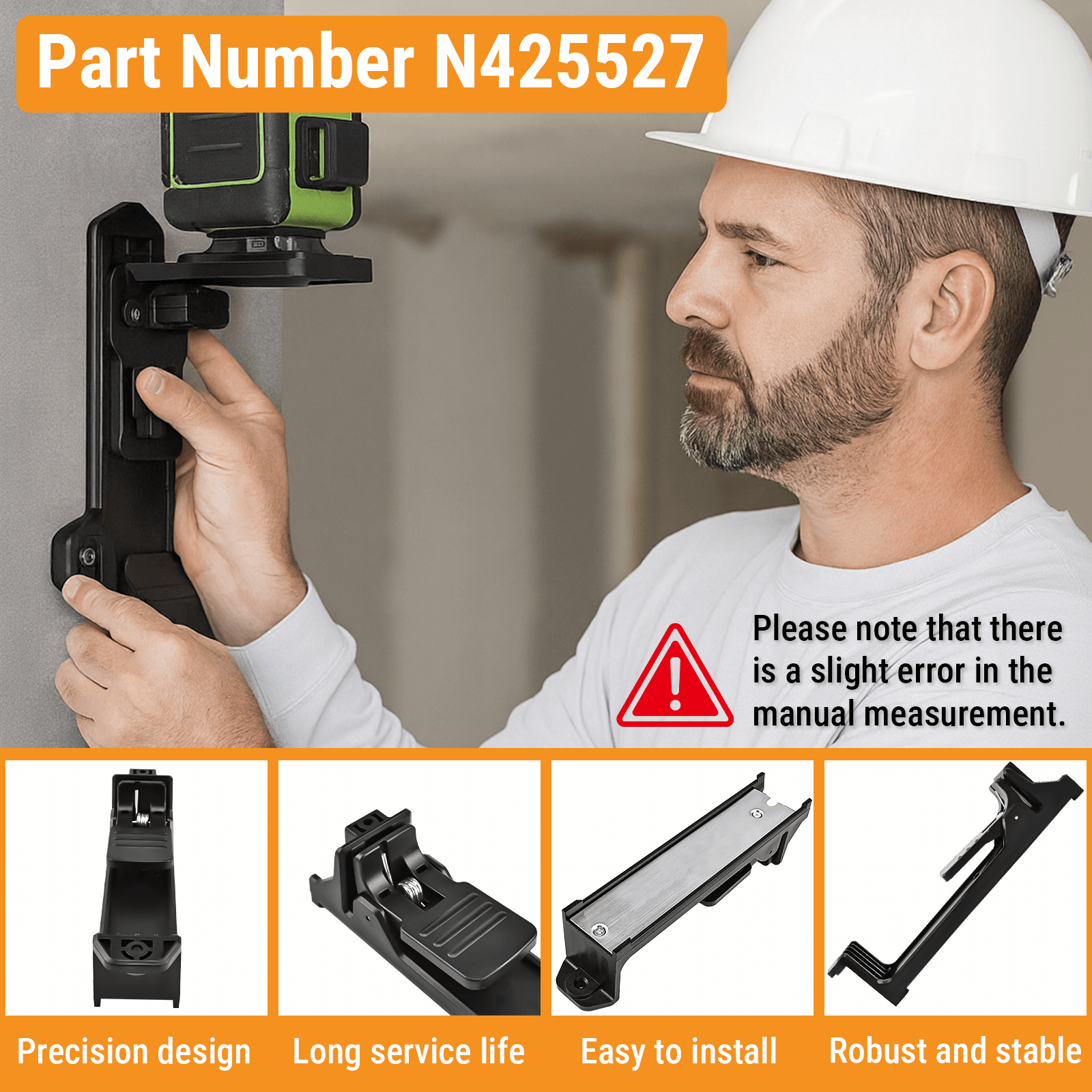 Soporte de pared N425527 para nivel láser Dewalt DW088LG DW088LR DW089LG DW0822LR DW0825LG de FridayParts