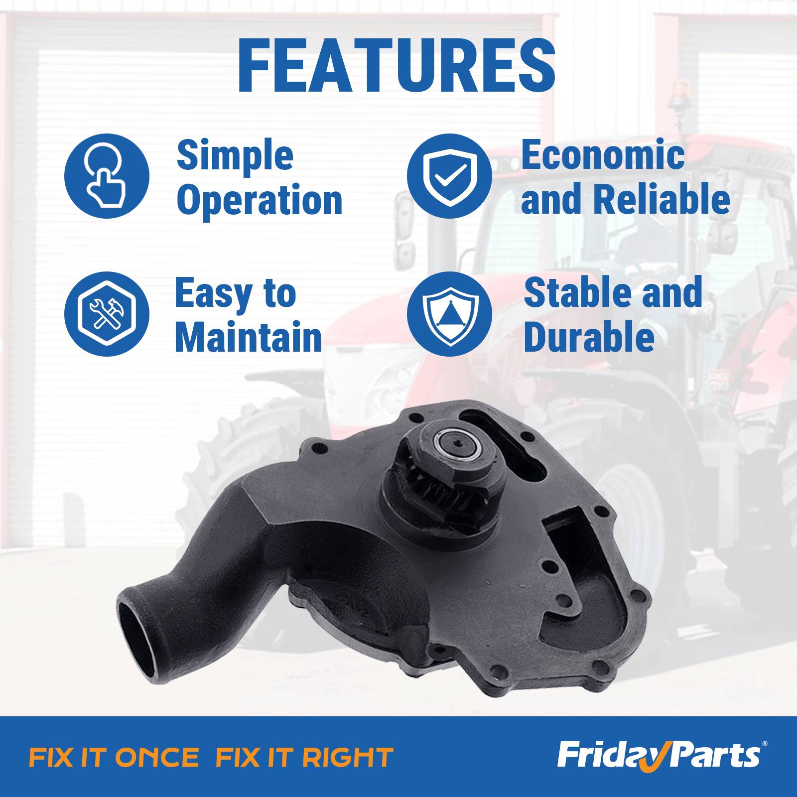 Engine,Tractor Water Pump With Gasket