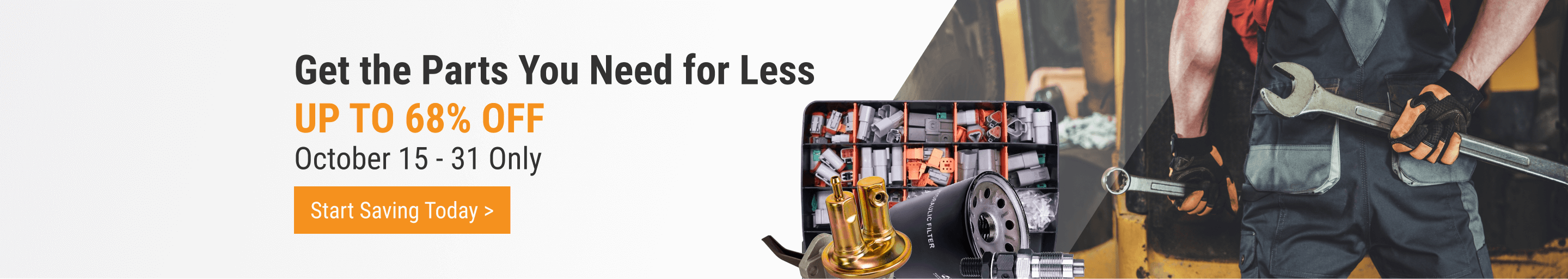 68% off selected FridayParts parts until October 31 for the harvest season.