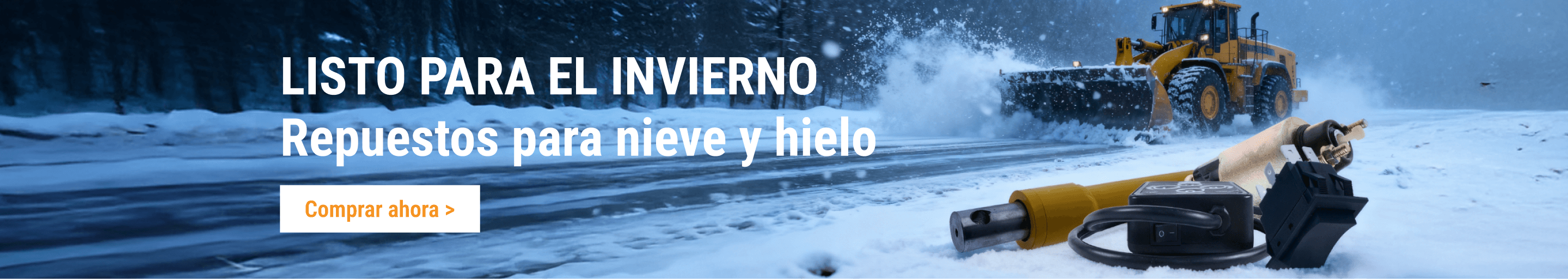 Equipo listo para el invierno: Piezas para nieve y hielo. Compre piezas de maquinaria quitanieves.
