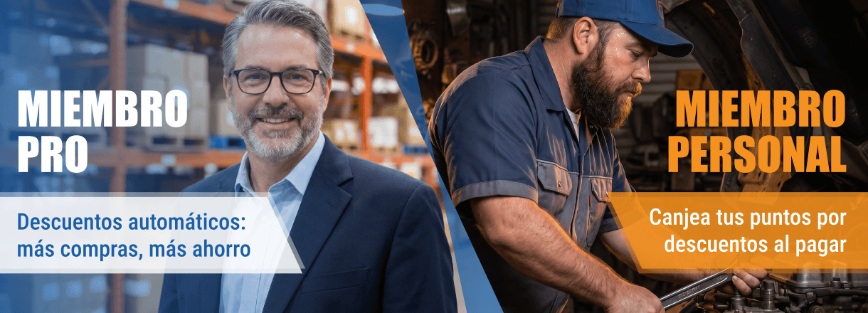 Club de Miembros FridayParts: Descuentos por volumen para Miembros PRO y puntos para Miembro Personal en refacciones para excavadoras y tractores.