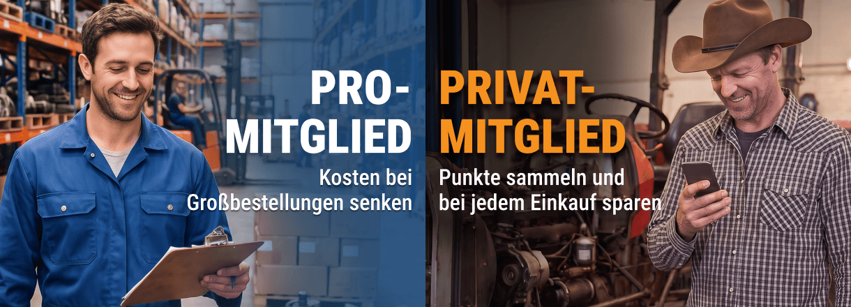 FridayParts Pro- und Privatmitgliedschaft: Mitarbeiter im Lager und in der Werkstatt, Großbestellrabatte und Sammelpunkte.