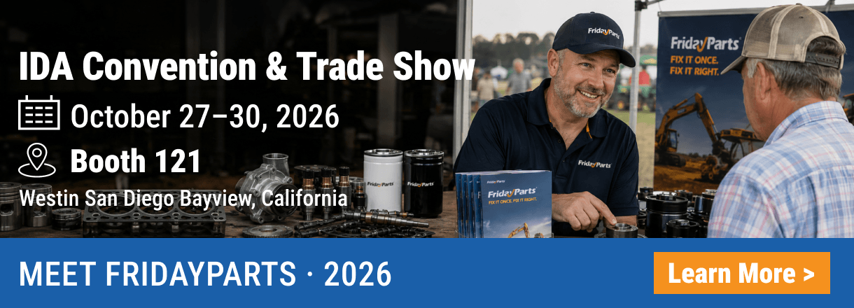 FridayParts at IDA Convention & Trade Show, October 27–30, 2026.